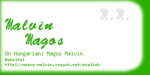 malvin magos business card